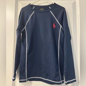 Polo Ralph Lauren Boys Navy Rash Guard Swim Top Size 7